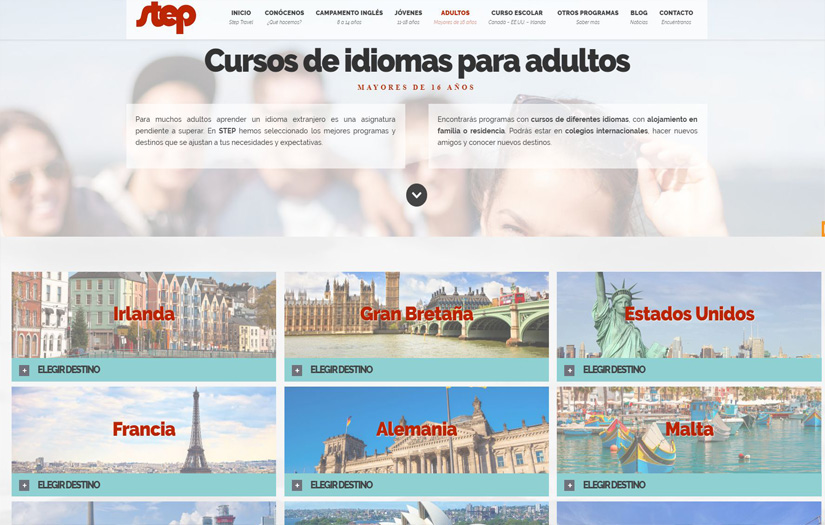 STEP: Cursos de idiomas screenshot 1